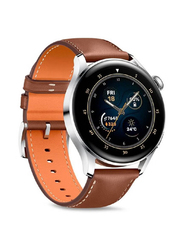 Replacement Genuine Leather Strap for Huawei Watch GT3 Porsche Design, Brown