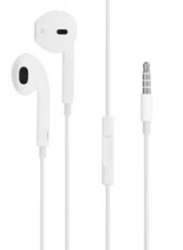 Wired In-Ear Earphone with Mic, White