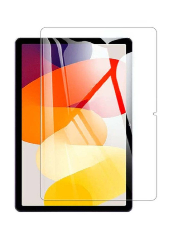 Xiaomi Redmi Pad SE 11 inch Released 2023 Tri fold Slim Lightweight Hard Shell Smart Protective Case Cover with Tempered Glass Screen Protector, Black/Clear