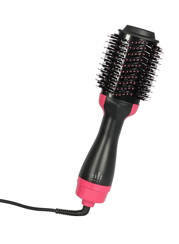 Arabest Hot Air Brush 3 in 1 Straightening Brush Volumizer and Hair Dryer, Pink/Black