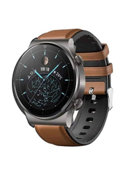 Leather Replacement Band for Huawei Watch GT2 Pro, Brown