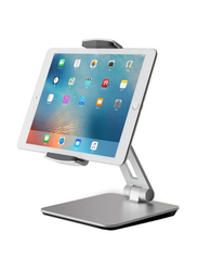 Upergo AP-7XN Aluminum Alloy Adjustable Phone & Tablet Stand/Holder for upto 14" Devices, Silver