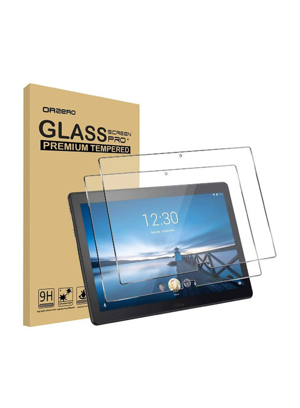 HYX Lenovo Smart Tab P10 9H Hardness HD Anti-Scratch Bubble-Free High-Definition Easy-Installation Tempered Glass Tablet Screen Protector, 2 Pieces, Clear