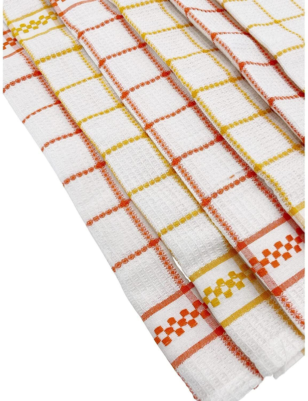 1Chase 6-Piece 100% Cotton Premium Kitchen Towels, Multicolour
