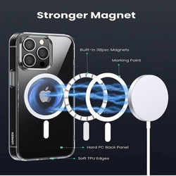 Apple iPhone 12 Pro Max Magsafe Shock Absorption Anti Scratch TPU Mobile Phone Case Cover, Clear