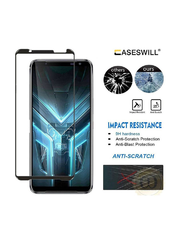 Asus ROG Phone 5s Pro Mobile Phone Full Coverage Anti-Scratch Tempered Glass Screen Protector, Clear