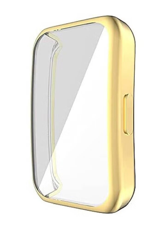 Full Coverage Scratch Proof Bumper Soft TPU Cover for Huawei Band 6/Honor Band 6, Gold