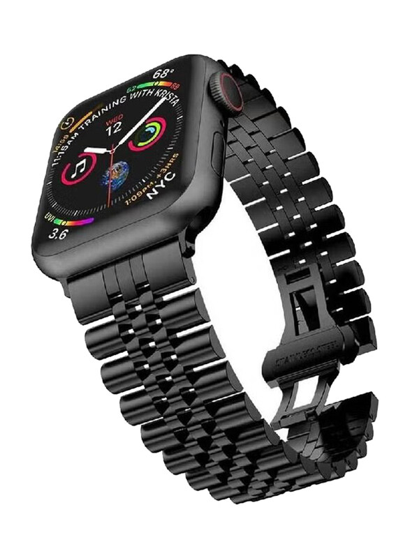 

Generic Stainless Steel Replacement Band for Apple Watch 42/44mm, Black