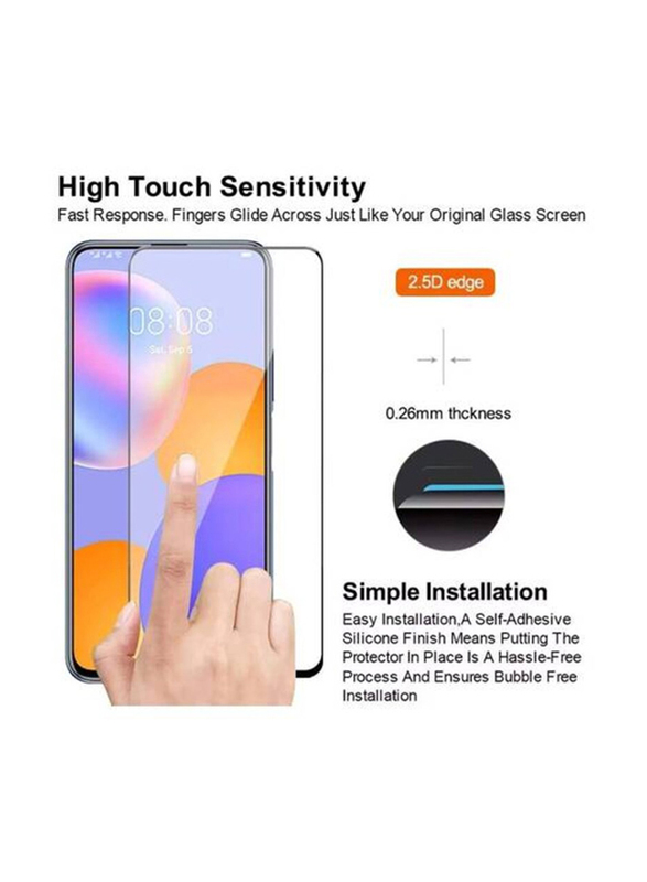 Huawei y7a 2020 Protective 5D Glass Screen Protector, Clear