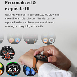 Leather Smartwatch, Orange