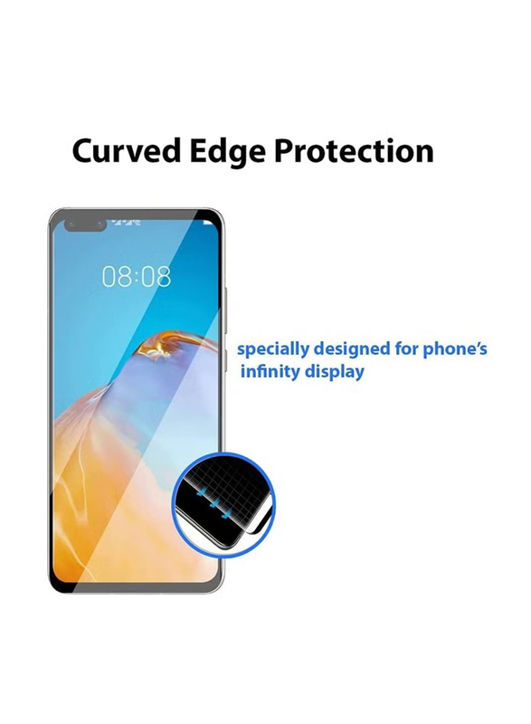 Huawei P40 Pro Plus Anti-Scratch Anti-Fingerprints Tempered Glass Screen Protector, Clear/Black