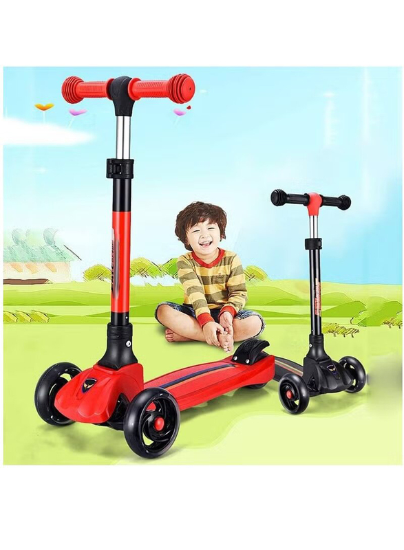 Scooter X One-Click Folding Function Adjustable Height Lightweight Children Scooter, One Size, Red