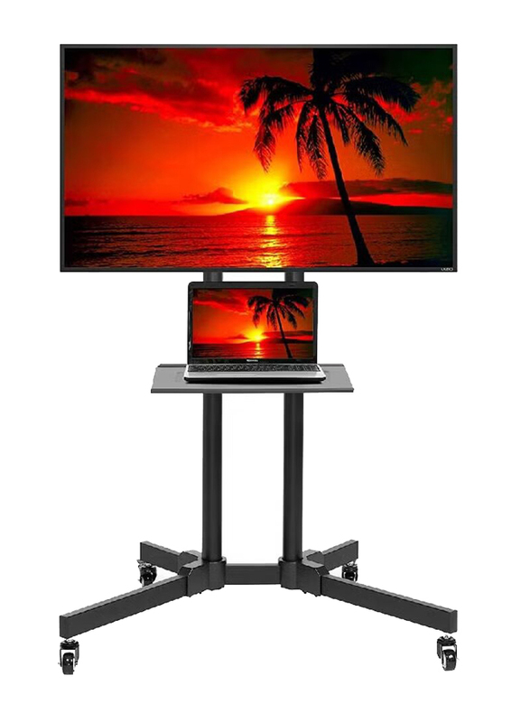 Rolling TV Stand Mobile TV Cart for 32-75 Inch Plasma Screen, LED, LCD, OLED, Black
