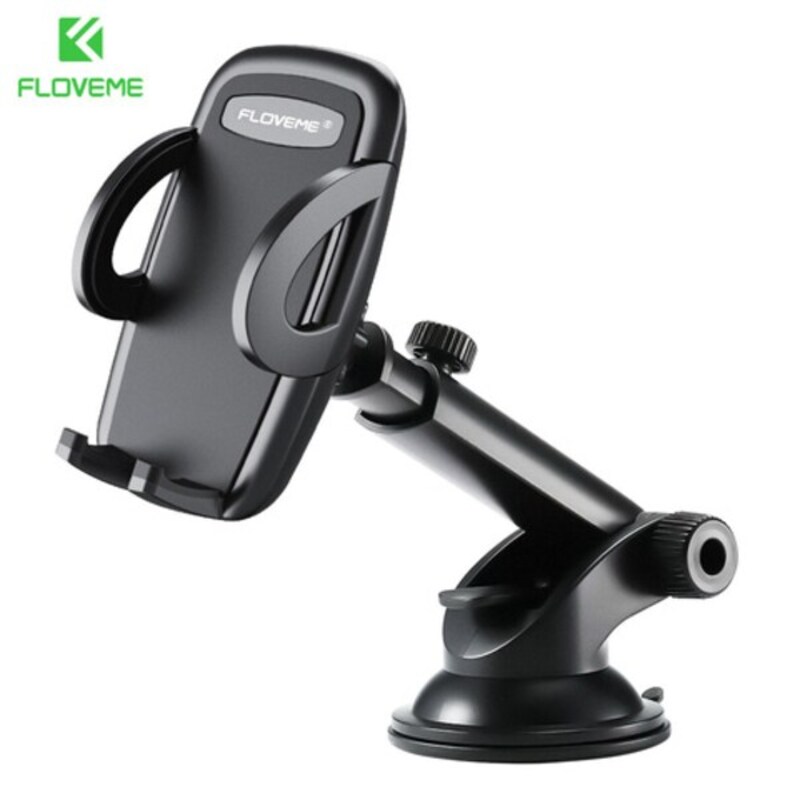 Floveme Windshield Car Phone Holder Dashboard Cell Phone Stand, Black/Grey