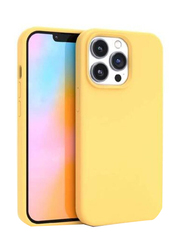 Apple iPhone 14 Pro Protective Shockproof Liquid Silicone Mobile Phone Case Cover, Yellow