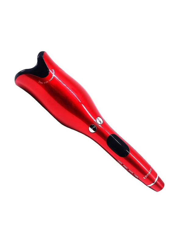 Umate Automatic Ceramic Rotating Hair Curler, Red