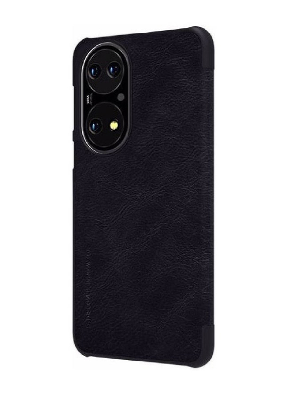 Nillkin Huawei P50 Qin Series Classic Flip Leather Protective Mobile Case Cover, Black