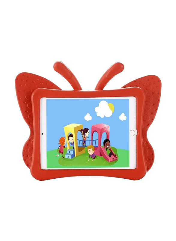 Apple iPad Air 2 9.7 Inch Kids EVA Foam Butterfly Stand Light Weight Tablet Back Case Cover, Red