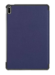 Huawei Matepad Pro 10.8 Inch 2021 Protective Stand Slim Lightweight Folio Hard Shell Tablet Back Case Cover, Blue