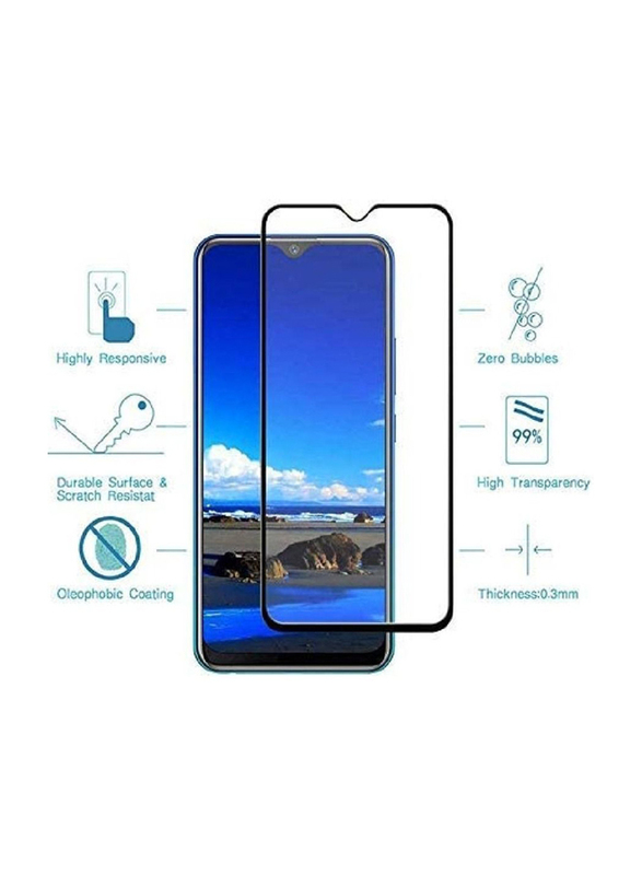 Xiaomi Redmi 8/8A Full Coverage HD Anti-Scratch Bubble-Free Tempered Glass Screen Protecter, Clear/Black