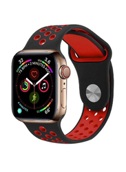 Sport Replacement Wrist Strap Band for Apple Watch 42/44mm, Black/Red