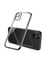 Apple iPhone 12 Electro Plated Silicone Mobile Phone Case Cover, Black