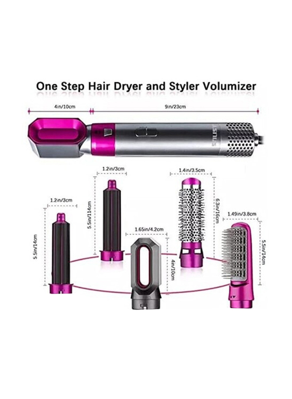 Mei Lifestyle 5-in-1 Multifunctional Hair Styler, 1000W, Multicolour