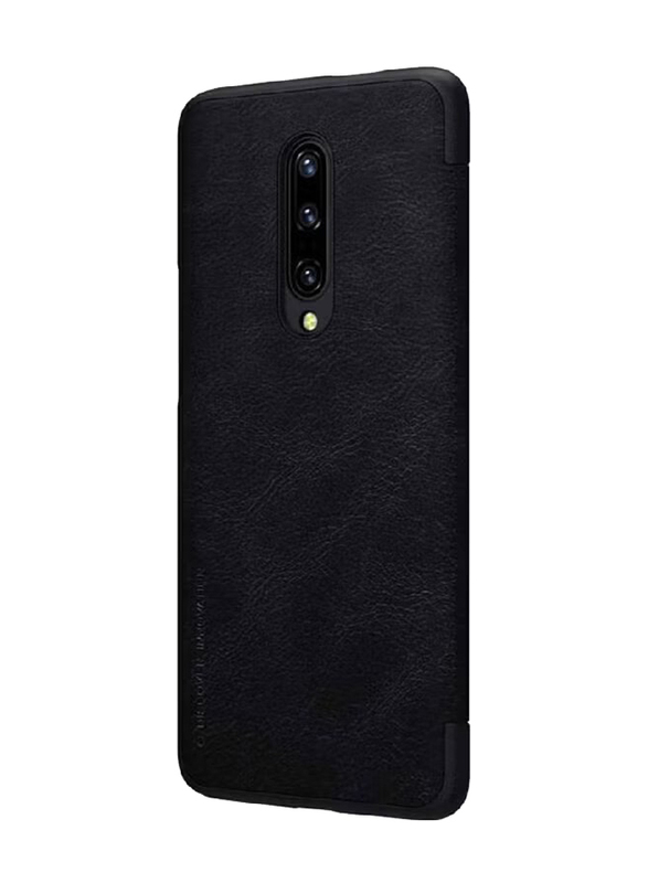 Nillkin OnePlus 7 Pro Qin Series Classic Flip Leather Protective Mobile Phone Case Cover, Black