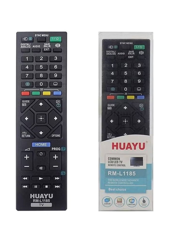 Huayu Replacement Remote Control for Sony Smart LCD LED TV's, Black
