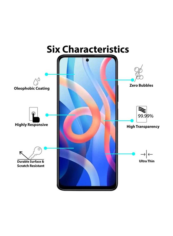 Xiaomi Poco M4 Pro 5g Full Coverage HD Anti-Scratch Bubble-Free Tempered Glass Screen Protector, Clear