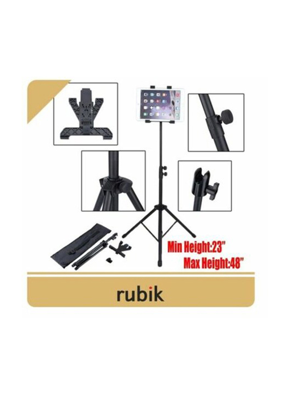 Rubik Universal Foldable Tripod Stand for Tablet, Black