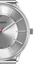 Curren Analog Watch for Men with Stainless Steel Band, Water Resistant, 8303, Silver