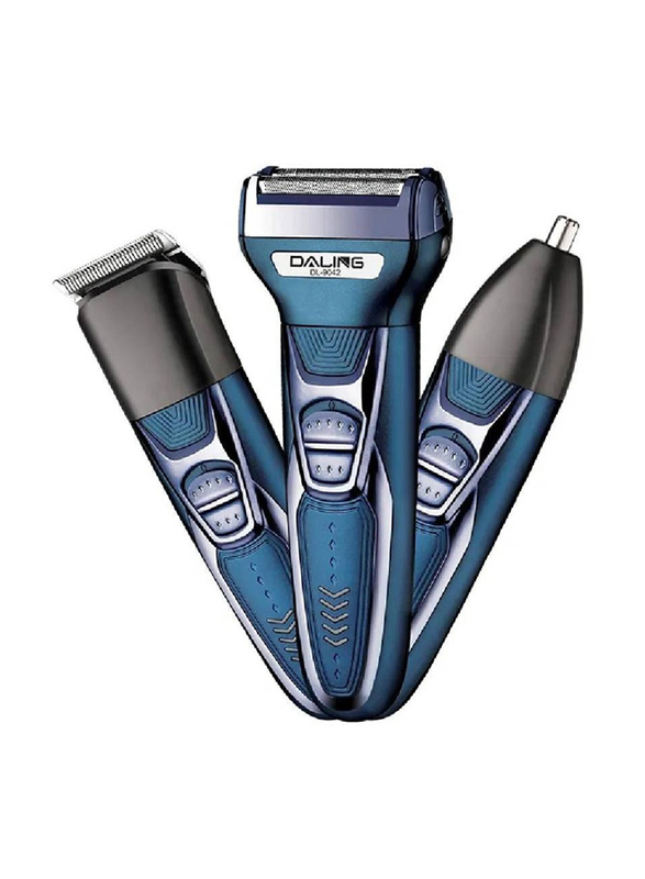 Daling Multi-Function 3-in-1 Rechargeable Grooming Kit, Blue