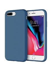 Apple iPhone 7/8 Plus Microfiber Lining Silicone Protective Mobile Phone Case Cover, Blue