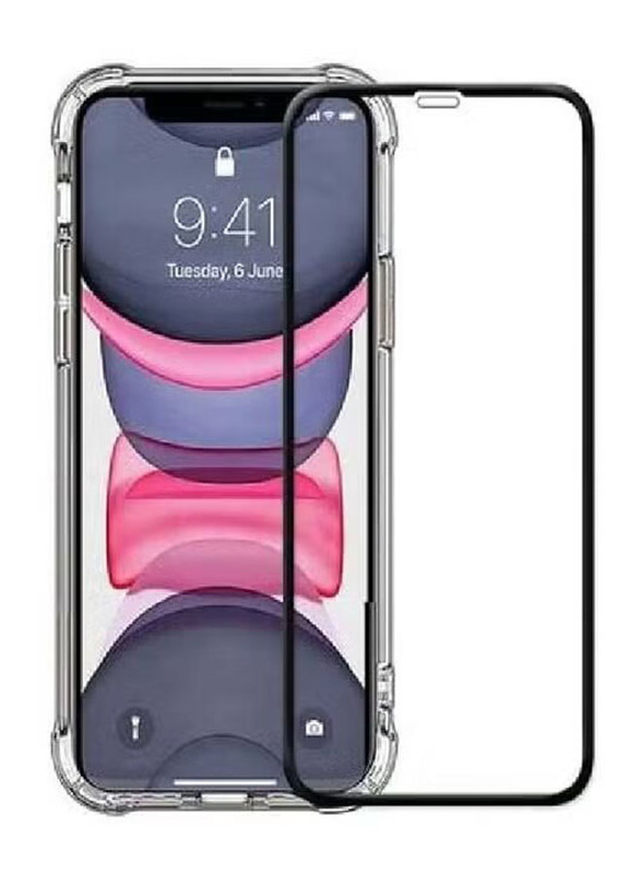 Apple iPhone 12 Pro Shockproof Bumper Mobile Phone Case Cover with Screen Protector, Clear