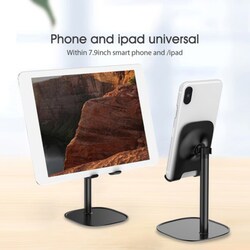 Dock Cradle Adjustable Angle Phone Desktop Stand, Black