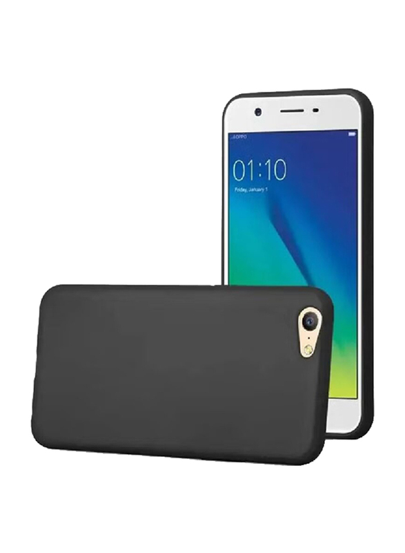 OPPO A57 Soft Silicone Protective Mobile Phone Case Cover, Black