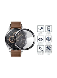 Tempered Glass Screen Protector for Huawei Watch GT3 Pro 46 mm, Clear/Black