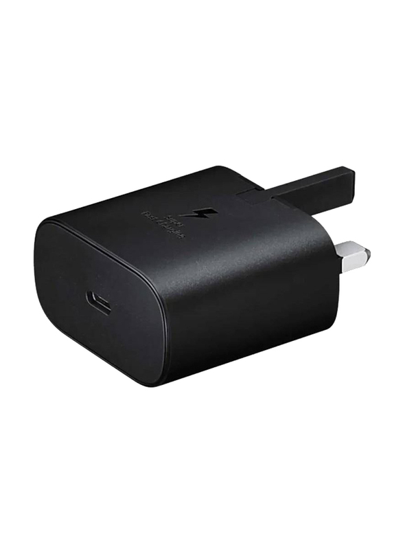 3-Pin Super Fast USB Type-C Wall Charger for Samsung, Black