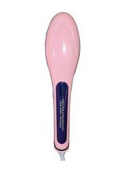 Xiuwoo Fast Hair Straightener Electric Comb Brush With LCD Display, Pink