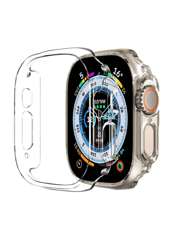 Hard PC Bumper Case All-Around Edge Shockproof Protective Cover Frame NO Screen Protector for Apple Watch Ultra 49mm, Clear