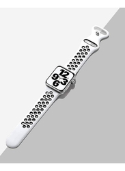 Sport Replacement Wrist Strap Band for Apple Watch 42/44mm, White/Black