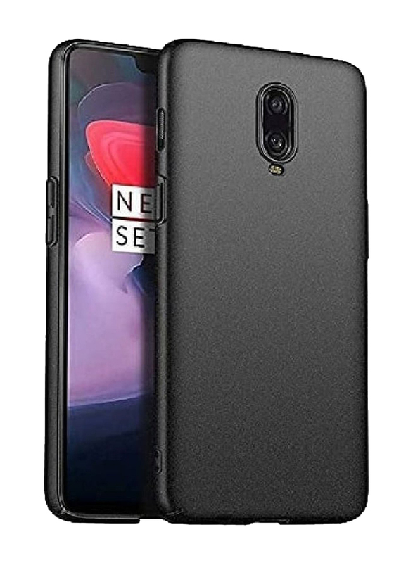 OnePlus 6T Ultra-thin Silicone Full Body Protection Mobile Phone Back Case Cover, Black