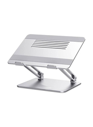 Adjustable Aluminium Laptop Stand with Slide-Proof for Laptop Upto 17-Inch, Silver