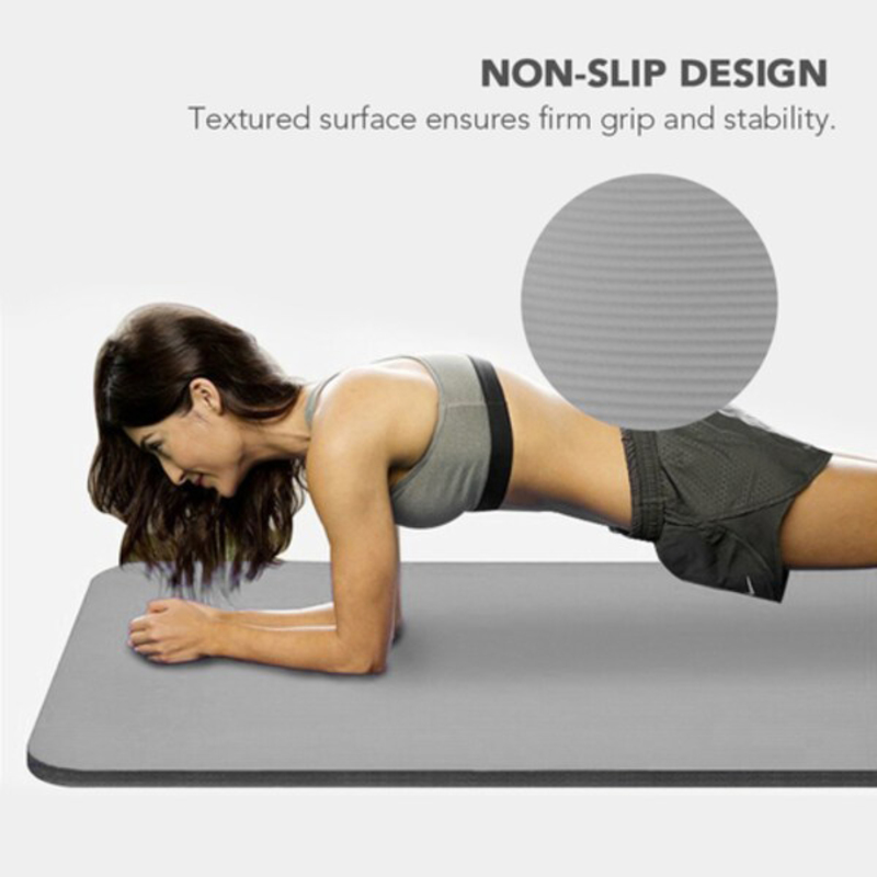 Lixada NBR Closed-Cell Non-Slip Foaming Body Yoga Mat, Grey