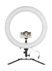 Dimmable Camera LED Photography Ring Light, Black/White