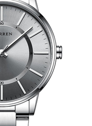 Curren Analog Watch for Men with Stainless Steel Band, Water Resistant, 8385, Silver