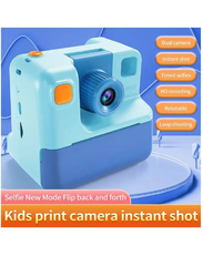 Kids Camera Instant Print Camera with TF Card Print Paper, 26MP, 1080P, Blue