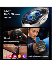 Fitness Tracker Smartwatch With Heart Rate Sleep Monitor Split Screen IP68 Waterproof, Black