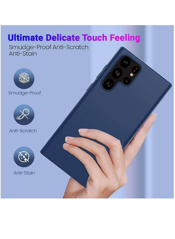 Samsung Galaxy S23 Ultra Protective Slim Fit Soft TPU Flexible Silicone Mobile Phone Back Case Cover Case Cover, Blue